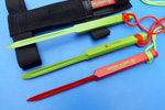 僵尸杀手三角刀3D豪情三棱血槽针刺红色/绿色Zombie slayeriknife三管齐下夺魂针